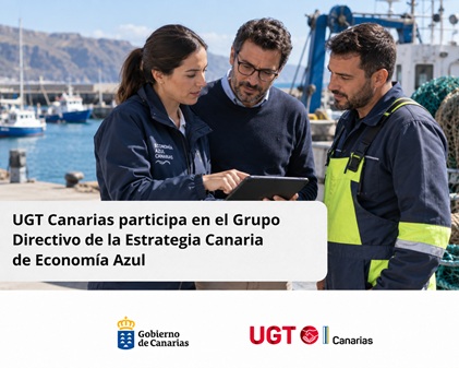 UGT Canarias participa en el seguimiento de la Estrategia Canaria de Economía Azul 2021-2030