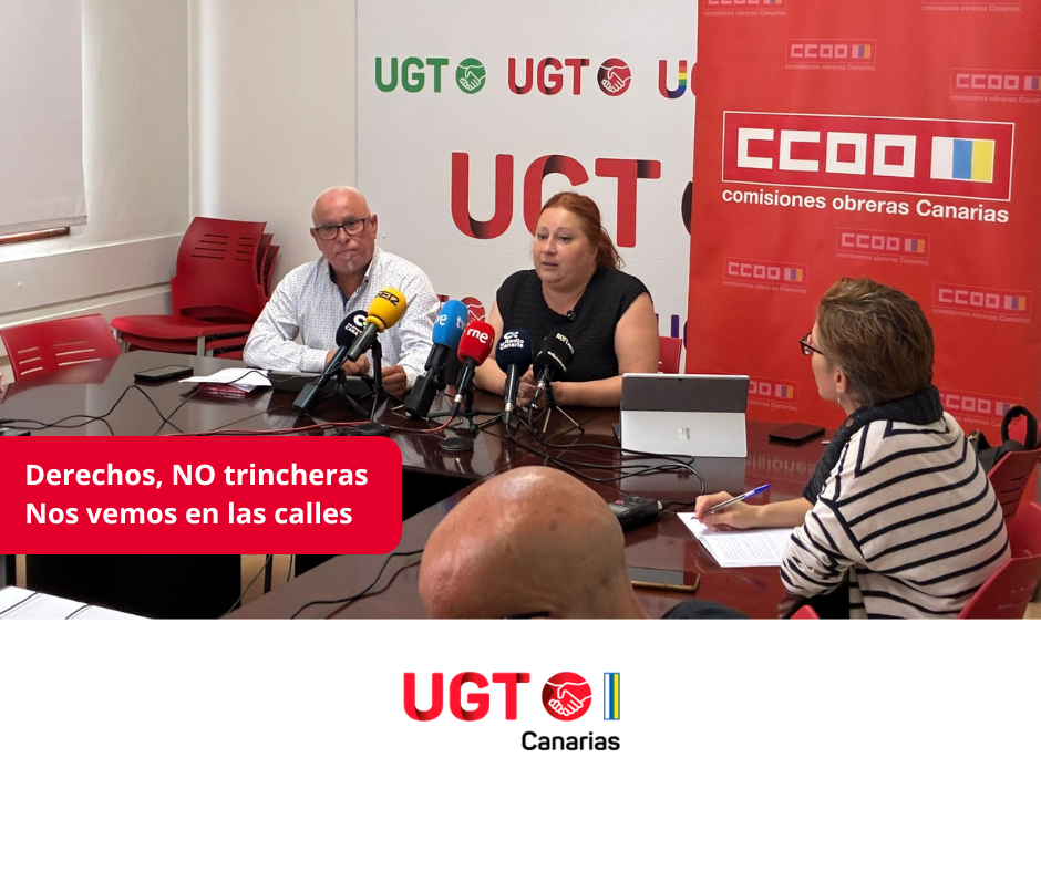 UGT Canarias y CCOO Canarias sitúan la formación, la salud laboral y la calidad del empleo en el centro de sus reivindicaciones del Primero de Mayo 