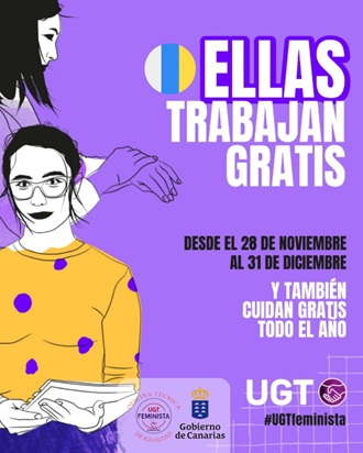 cartel ellas trabajan gratis